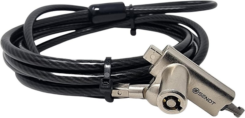 Sendt 3 in 1 Black Notebook/Laptop Lock for Kensington, Nano, and Wedge Security Slots - Image 1